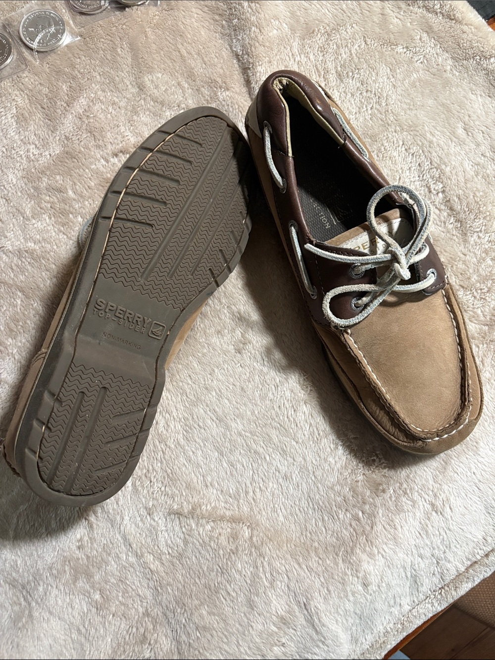 Sperry Top-Sider Men's Lanyard 2-Eye Leather Boat Shoes-Size 9.5 (Style 0578765)